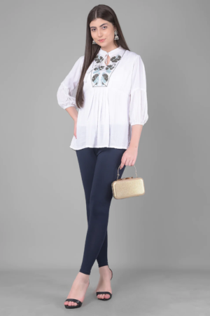 Solid Navy 177 Ankle Length Leggings