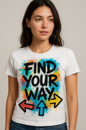 "Find Your Way" Graffiti T-Shirt – Women's Urban Streetwear